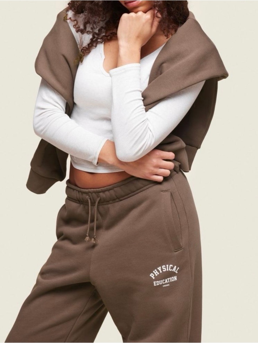 GYMSHARK Physical Education Logo Sweat Joggers in Penny Brown size XXL - Picture 5 of 9
